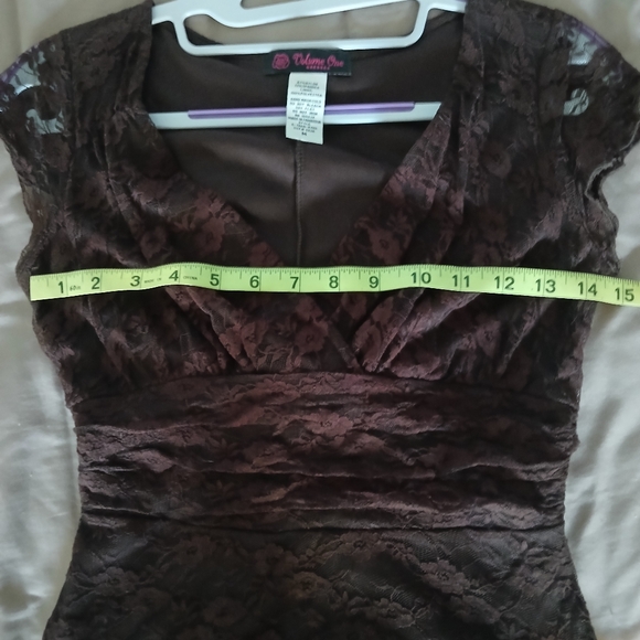 Vtg y2k brown lace dress - Picture 3 of 5